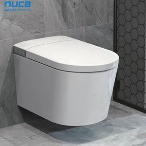 Cubierta de asiento de inodoro automático de cerámica <span class=keywords><strong>NUCA</strong></span>, cisterna oculta, inodoro inteligente de una pieza - Product Image 2