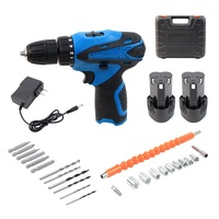 12V Dual-Geschwindigkeit 24N. Hochdrehmoment-Haushalts-Lithium-Elektrobohrer und Schraubendreher-Set