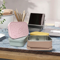 Boîte à lunch carrée en acier inoxydable 304 de haute qualité, de qualité alimentaire, à un seul niveau, avec couvercle en plastique, réutilisable, anti-fuite, verte