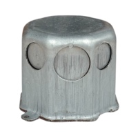 Boîte de jonction octogonale en acier galvanisé durable, 3,3 pouces de profondeur, 2,0 mm d'épaisseur, avec huit découpes de 3/4 et 1 pouce (4x3/4" 4x1")