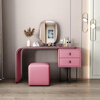Table de maquillage moderne verte avec miroir ovale, coiffeuse de chambre à coucher avec tiroirs de rangement, organisateur de beauté et tabouret – Meuble