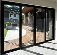 Balcon commercial moderne en acier inoxydable avec cadre coulissant en alliage d'aluminium, double vitrage transparent et isolation phonique