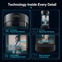 Kiosque d'affichage holographique numérique AI pour l'homme virtuel |   Interaction multimodale vocale tactile par QR |   Bibliothèque intelligente, musée, avatar