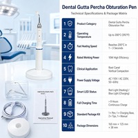 HAAROO Pena Obturasi Gutta Percha Nirkabel hingga 200 ° C 1s Pemanasan Cepat dengan 2 Tip untuk Penggunaan Endodontik Saluran Akar