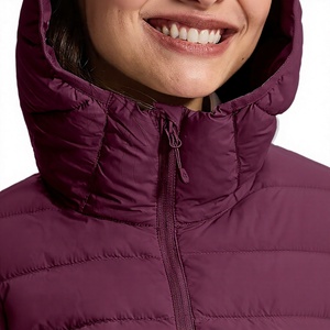 New Release Womens Fashion Jacket Puffer Jackets Standard Bomber Jacket Knitted Ladies Winter Coats Hooded - Product Image 5