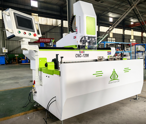เครื่องกัดโลหะซีเอ็นซีแบบเจาะรูบานพับสำหรับทำหน้าต่างและประตูพีวีซี โปรไฟล์อะลูมิเนียมอุตสาหกรรมแบบแกนคู่ ขนาด 1200 มม. - Product Image 6