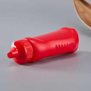 Refillable Food Grade 270ml 300ml 350ml Red PE Ketchup Bottle With Flip Cap for Easy Squeezing Leakproof for Burger and Fries - Product Image 5