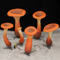 Petites lumières décoratives en forme de champignon trompette LED, décorations de Noël en fibre de verre enchanteuses pour les fêtes de fin d'année