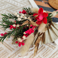 Buket Bunga Mini Persegi Buatan Tangan untuk Pernikahan, Hari Valentine & Natal - Dekorasi Rumah & Hadiah, Dapat Diletakkan Sendiri