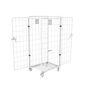 गोदाम रसद के लिए उच्च भार टिकाऊ चार पहिया रसद ट्रॉली भारी शुल्क रोलर कंटेनर - Product Image 4