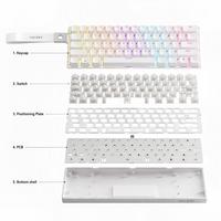 Clavier mécanique filaire AJAZZ NK61 à 61 touches, interrupteurs rouges, éclairage RGB mixte, compact, pour jeux, accessoires pour PC