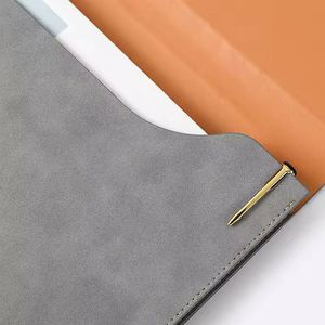 Factory Custom <b>A4</b> Vertical Storage <b>File</b> Bag Business Office Pu Leather Waterproof Contract Document <b>File</b> Folder - Product Image 4