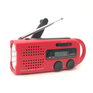 Cho kchibo xách tay khẩn cấp Hand Crank đài phát thanh AM <span class=keywords><strong>FM</strong></span> 2 thương hiệu điện thoại <span class=keywords><strong>Radio</strong></span> Charger LED Đèn pin SOS chức năng báo động làm bằng nhựa - Product Image 1