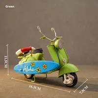Mini patinete de Metal hecho a mano, modelo de motocicleta antigua, estilo moderno, decoración de Navidad para el hogar y la Oficina, impresión Digital, regalos al por mayor