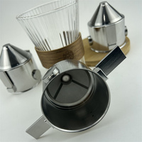 Filtre à café conique sans papier en acier inoxydable 304, style américain, pour usage domestique, portable, réutilisable, avec procédé de gravure
