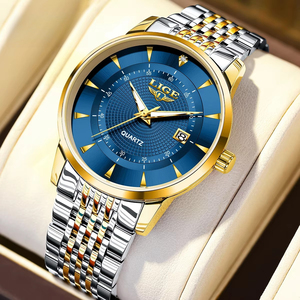 Montre-bracelet à quartz pour homme en acier inoxydable, avec calendrier, étanche 3 ATM, style professionnel et tendance, personnalisation de logo en gros - Product Image 1