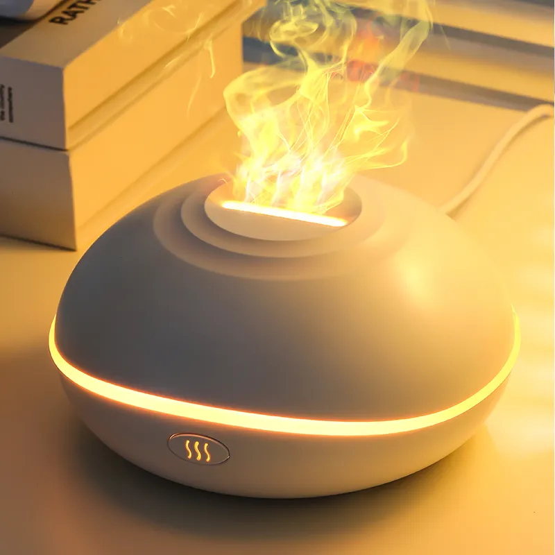 Smart Home Appliances Simulated Flame Humidifier Gradient Atmosphere Light Car Diffuser Delicate Atomization Air Purifier