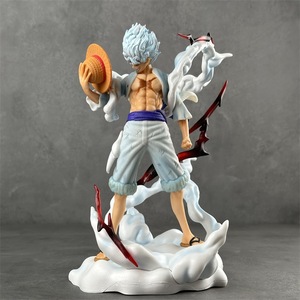 <span class=keywords><strong>Figurine</strong></span> d'anime japonaise populaire, Nika Luffy debout, scène de combat, statue en PVC GK, ornement de bureau d'anime - Product Image 3