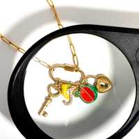 Collier en acier inoxydable couleur or 18 carats pendentif personnalisé en zircon cubique diamant plage vent étoile de mer tortue Zircon pendentif à faire soi-même