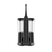 Brosse à dents sonique et irrigateur buccal 3-en-1, irrigateur buccal rechargeable sans fil avec 2 têtes de brosse et 2 embouts, étanche IPX7