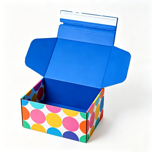 OEM Custom Logo & Size Flat Pack Double Side Printing Corrugated Mailer <b>Box</b> with Tear Strip for Shoes & Clothes Wholesale - Product Image 1