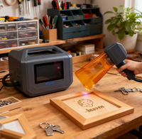 Marqueur laser portable 50W pour la gravure sur site de codes QR et numéros de série sur pièces métalliques