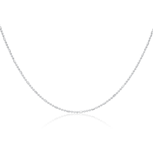 Cute Geometric Octagonal White Pt950 Fine Beaded Pendant <b>Necklace</b> For Girls Casual Stackable Platinum Jewelry - Product Image 5