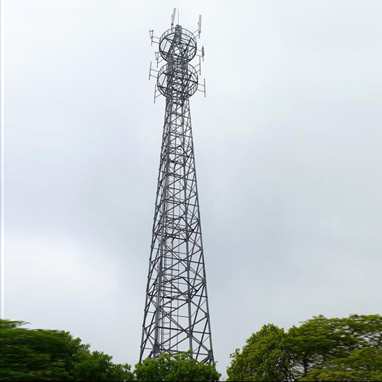 Communication Antenna 30m Self Supporting Mast Wifi Tower Galvanized Steel Cell Tower