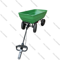 Chariot à benne basculante de jardin en plastique vert robuste électrique