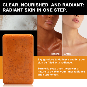 Bán Buôn Handmade Nghệ Xà Phòng Siêu Làm Trắng Sáng Chống Mụn Trứng Cá Làm Sạch Sâu Sáng Nghệ Kojic Axit Xà Phòng - Product Image 4