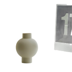 Jarrón de cerámica con forma de linterna, decoración moderna blanca para sala de estar, dormitorio, mesa, arreglo de flores secas - Product Image 5