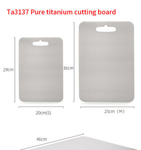 Planche à découper en titane pour aliments, <span class=keywords><strong>viande</strong></span>, légumes, ustensiles de cuisine en gros, planche à découper en acier inoxydable 304 titane - Product Image 3