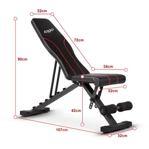 Multi In stock wholesale training gym foldable fitness Press Barbell Bed adjustable weight Lifting dumbbell bench