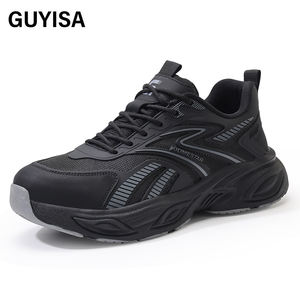 Guyisa noir léger anti-écrasement et anti-perçage chaussures confortables et sûres ventes directes d'usine - Product Image 1