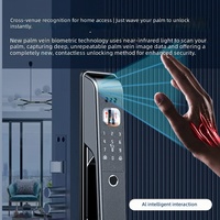 Cerradura Inteligente de Seguridad para Puerta de Entrada con Reconocimiento Facial, Huella Dactilar, Huella de Palma, Código, Videoportero Remoto, Modelo R91