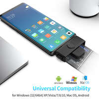 Lector de tarjetas inteligentes OTG USB C más vendido Acceso común para teléfono móvil y computadora portátil