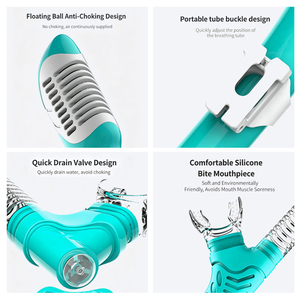 YONSUB <span class=keywords><strong>Tube</strong></span> de plongée unisexe, tuba sec en silicone flexible, plongée sous-marine, apnée, pêche sous-marine, natation, kayak, réglable - Product Image 5