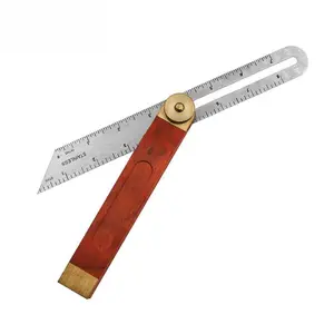 Angle Rulers Gauges Tri Square Sliding T-Bevel With Wooden Handle Level Measuring Tool Wooden Marking Gauge
