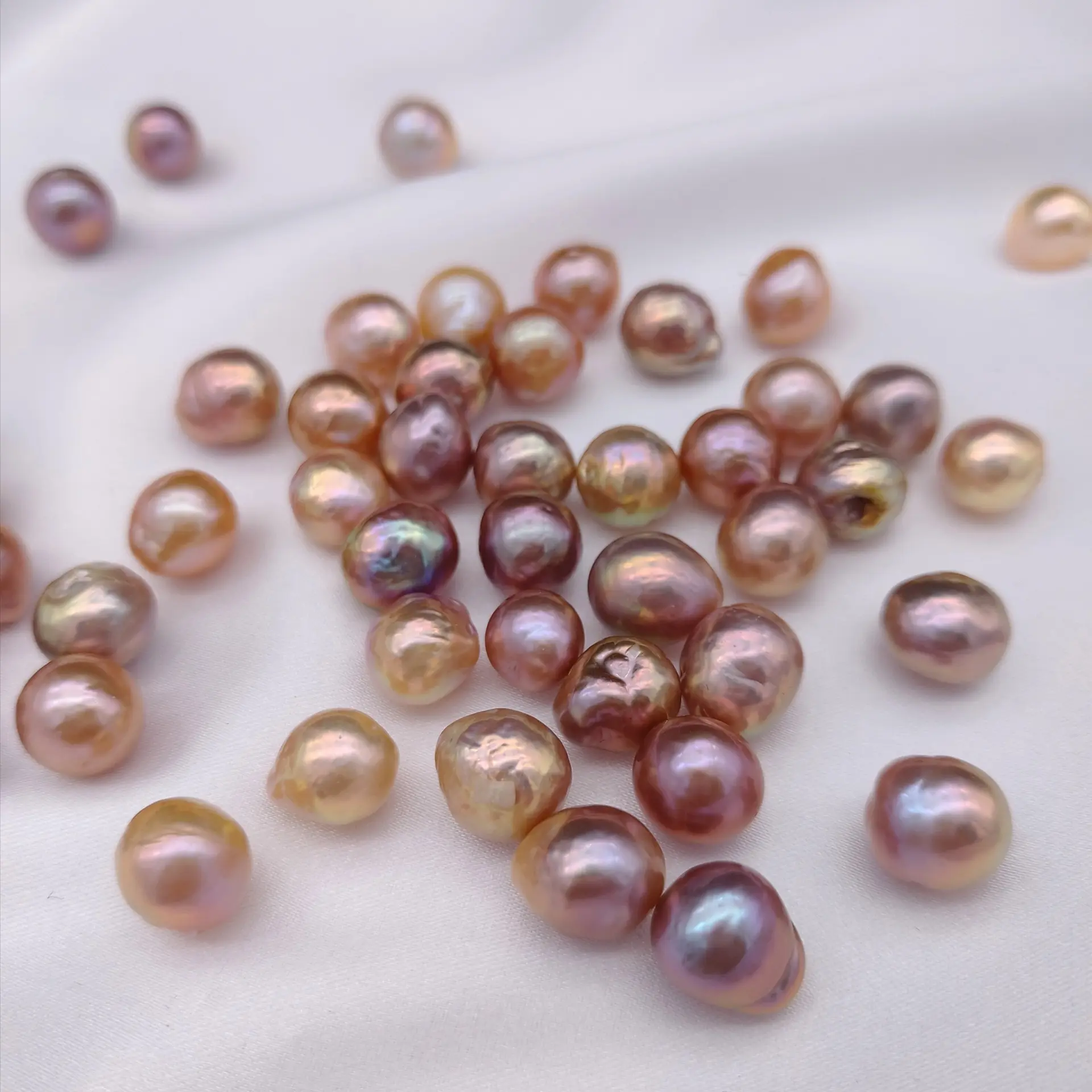 Color strong light half hole full hole Baroque pearl loose pearl handmade strand of pearls for earring necklace