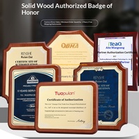 Médailles de récompense créatives en bois en forme d'étoile à cinq branches, plaques commémoratives gravées pour concessionnaires, en bois massif avec feuille d'or pour l'autorisation
