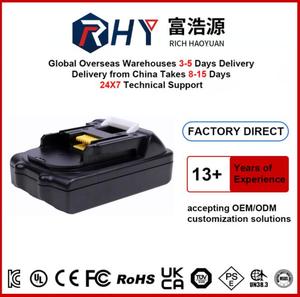 Batería RHY de 18V para Herramientas Eléctricas, Batería de Iones de Litio de 1.5Ah y 1500mAh, Compatible con <span class=keywords><strong>BL1815</strong></span> BL1820 BL1825 BL1830 - Product Image 1