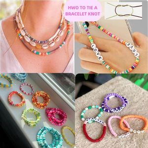 Disques en argile polymère, 24 couleurs, perles circulaires pour travaux manuels, kit de fabrication de bijoux DIY avec ciseaux et ficelle - Product Image 5