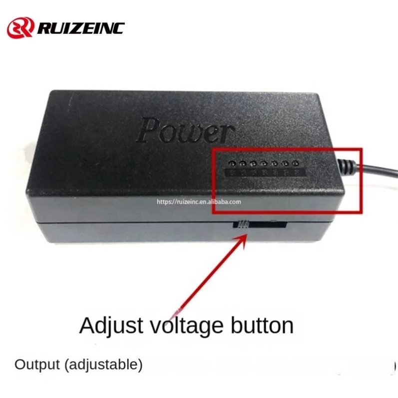 Caricatore universale per computer portatile da 96 W, Caricabatterie, Adattatore CA con 8 convertitori jack DC da 12 V a 24 V, Caricatore portatile
