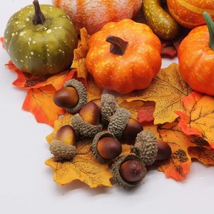 Juego de Calabazas Artificiales Realistas, Calabazas de Espuma para Decoración de Mesa de Otoño, Acción de Gracias, Halloween, Estilo Rústico - Product Image 2