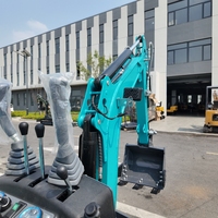 Briggs & Stratton Engine Mini Excavator 1.0 Tonnes Hydraulique Petite Bagger pour Hôtel Jardin Ferme Micro Digger Crawler Bucket