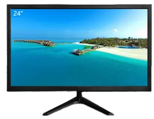 24 inch computer monitor with output resolution 1920x1080 LED office screen display 4K compatible video and audio input output