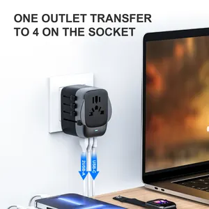 Hot Selling Extension Cord Multi Socket Travel Plug TYPE C With Usb Worldwide Plug Adapter Universal Travel Adapter