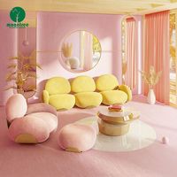 Moontree Furniture Meubles de luxe Chaise moderne pour hall d'entrée d'hôtel Canapés de salon Canapés en tissu Canapés simples Chaise de sol Chaise de loisirs