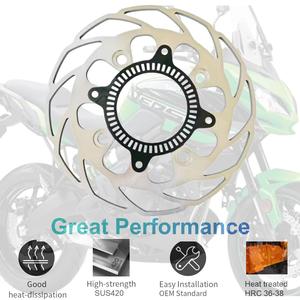 650cc pièces accessoires 220mm arrière moto frein à disque Rotor Disco De Freno pour <span class=keywords><strong>Kawasaki</strong></span> <span class=keywords><strong>Ninja</strong></span> 650 Z650 Versys 650 KLE ABS - Product Image 2