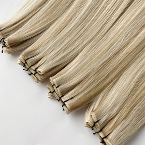 Ampia Disponibilità di Capelli <span class=keywords><strong>Biondo</strong></span> <span class=keywords><strong>Cenere</strong></span> e <span class=keywords><strong>Biondo</strong></span> Caldo per Extension Genius Weft 18-22 Pollici, Remy Double Drawn di Alta Qualità - Product Image 3